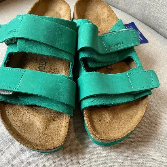 NWT Birkenstock Uji Nubuck-Suede Sandals Size 38 - Picture 10 of 12